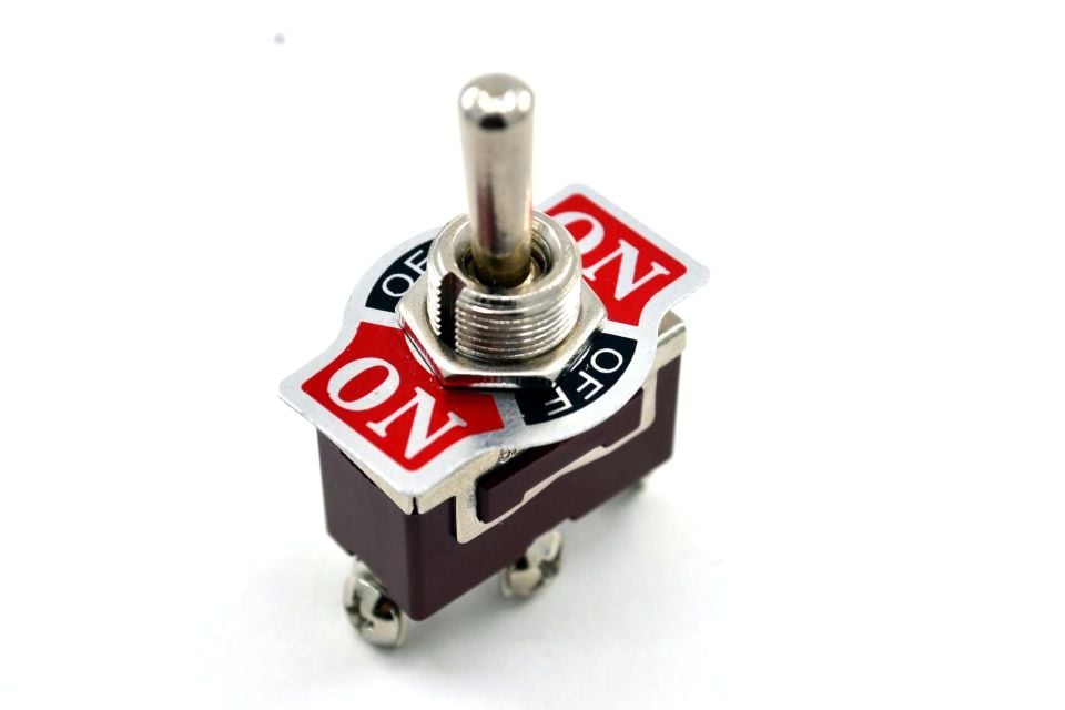 Toggle Switch 1-0-2 Metal Anahtar 3 Pin 12V-220V MT-ANS06