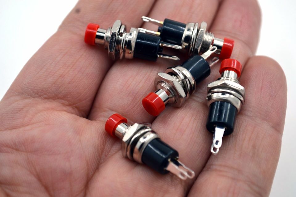 Mini Kırmızı Buton 1-0 Diyafon Alarm Reset Metal Gövde MT-ANY04