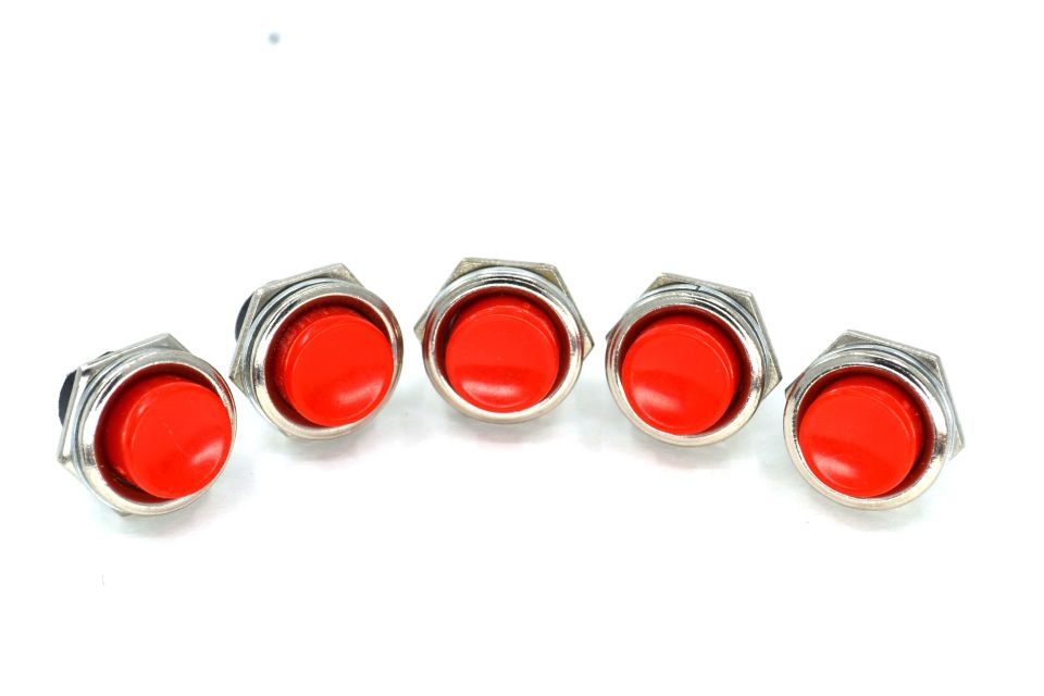 Kırmızı Buton 1-0 Metal Gövde Fiş:2,8mm