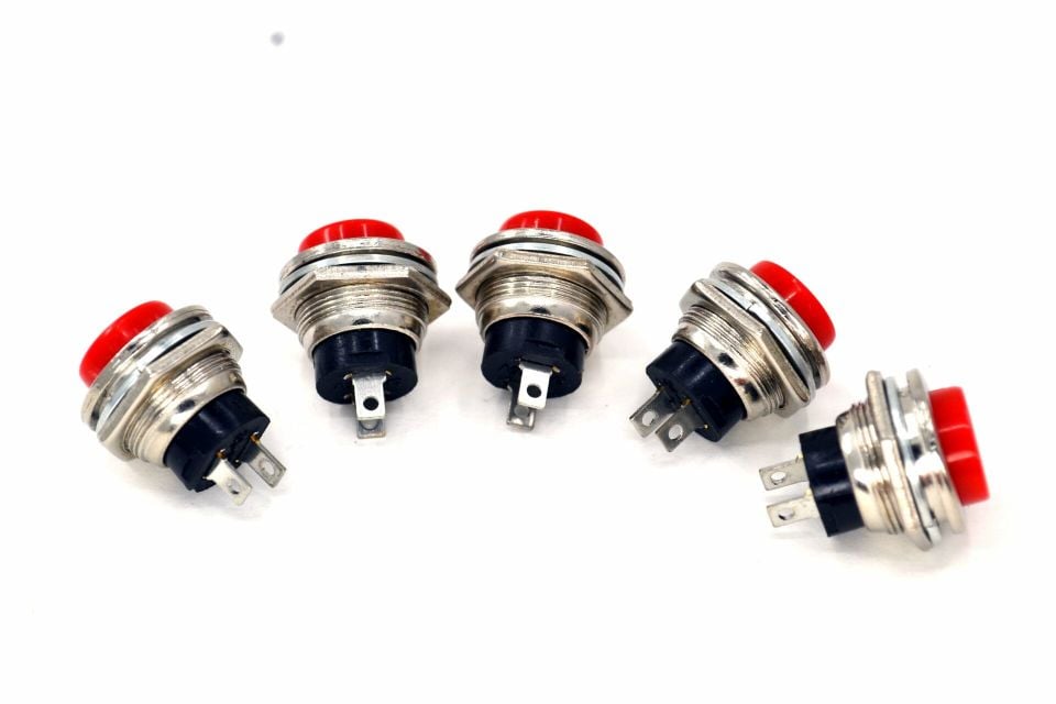 Kırmızı Buton 1-0 Metal Gövde Fiş:2,8mm