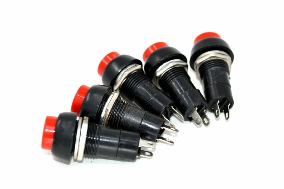 Kırmızı Uzun Buton 1-0 Kalıcı Anahtar MT-ANK16