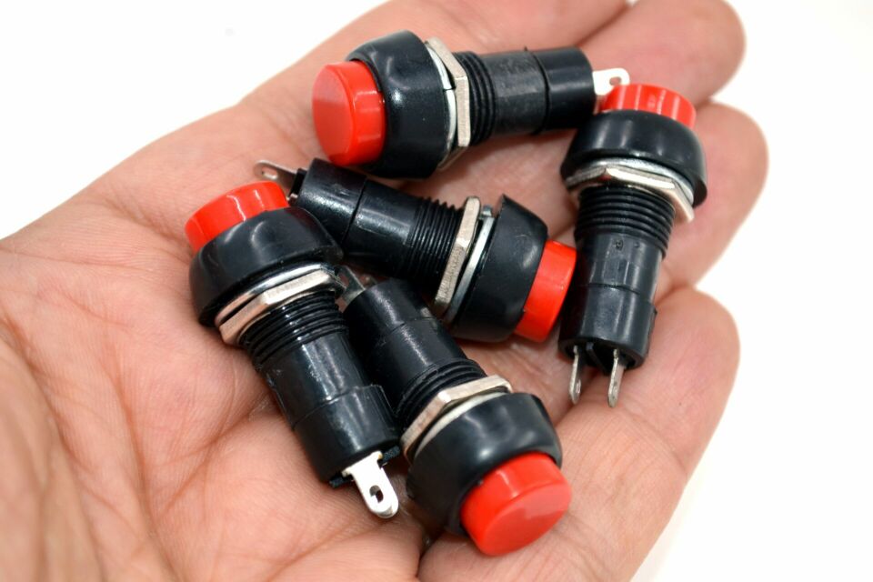 Kırmızı Uzun Buton 1-0 Kalıcı Anahtar MT-ANK16