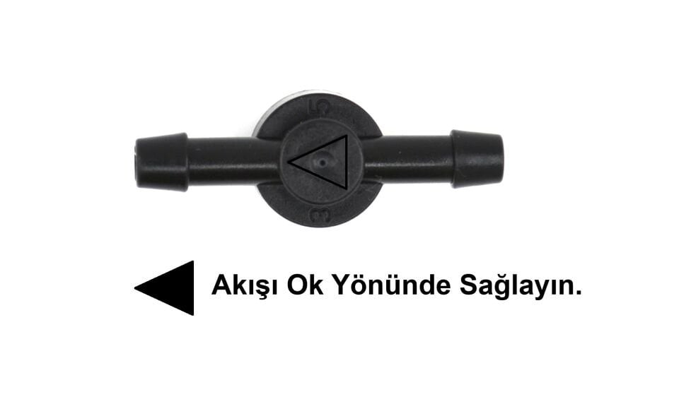 Siyah Su Fıskiye Geri Döndürmez Sübap Çekvalf