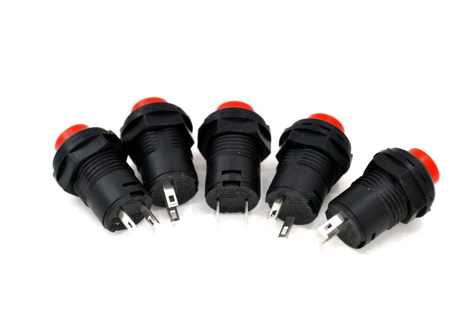 Kırmızı Kısa Buton 1-0 Kalıcı Anahtar MT-ANK17