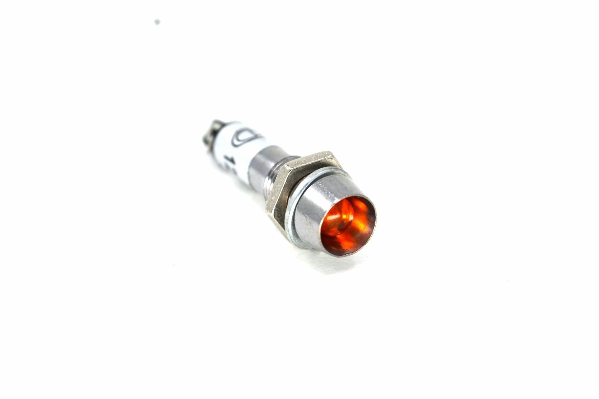 8mm 12V Mini Metal Göz Lamba Turuncu Led Sinyal Uyarı Işığı