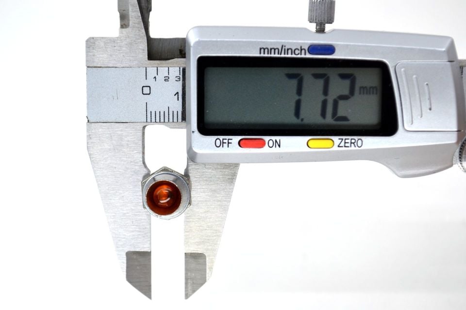 8mm 12V Mini Metal Göz Lamba Turuncu Led Sinyal Uyarı Işığı