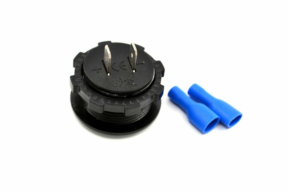 12V 24V DC Voltmetre Yuvarlak Bombeli Kırmızı Rakam MT-05