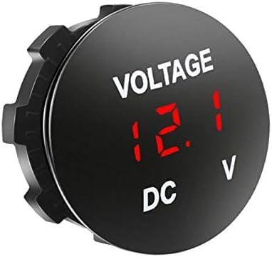 12V 24V DC Voltmetre Yuvarlak Bombeli Kırmızı Rakam MT-05