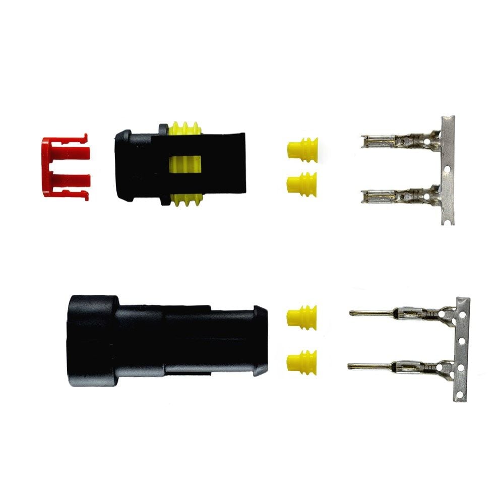 100 Takım 2 Fişli Demonte Süper Seal Erkek Dişi Elektrik Bağlantı Soketi