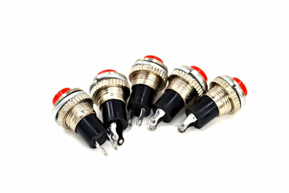 Küçük Kırmızı Buton 1-0 Metal Gövde MT-ANY06