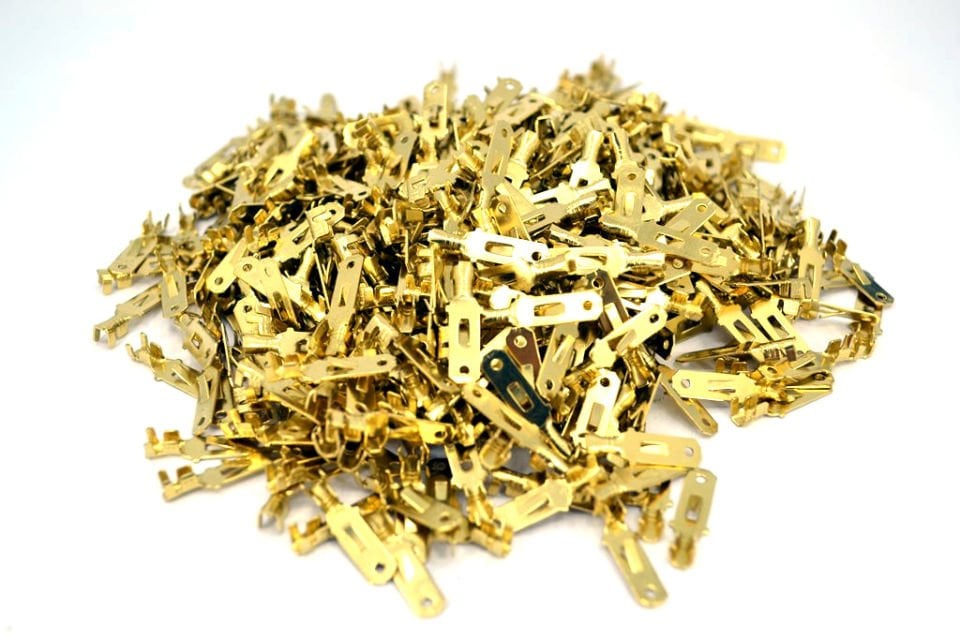 500 Adet 4,8 Tırnaklı Erkek Terminal Fiş Prinç Sarı Kablo Ucu