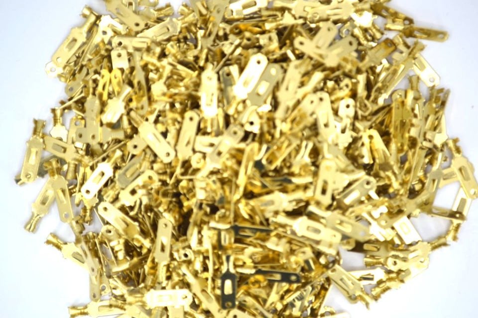 500 Adet 4,8 Tırnaklı Erkek Terminal Fiş Prinç Sarı Kablo Ucu