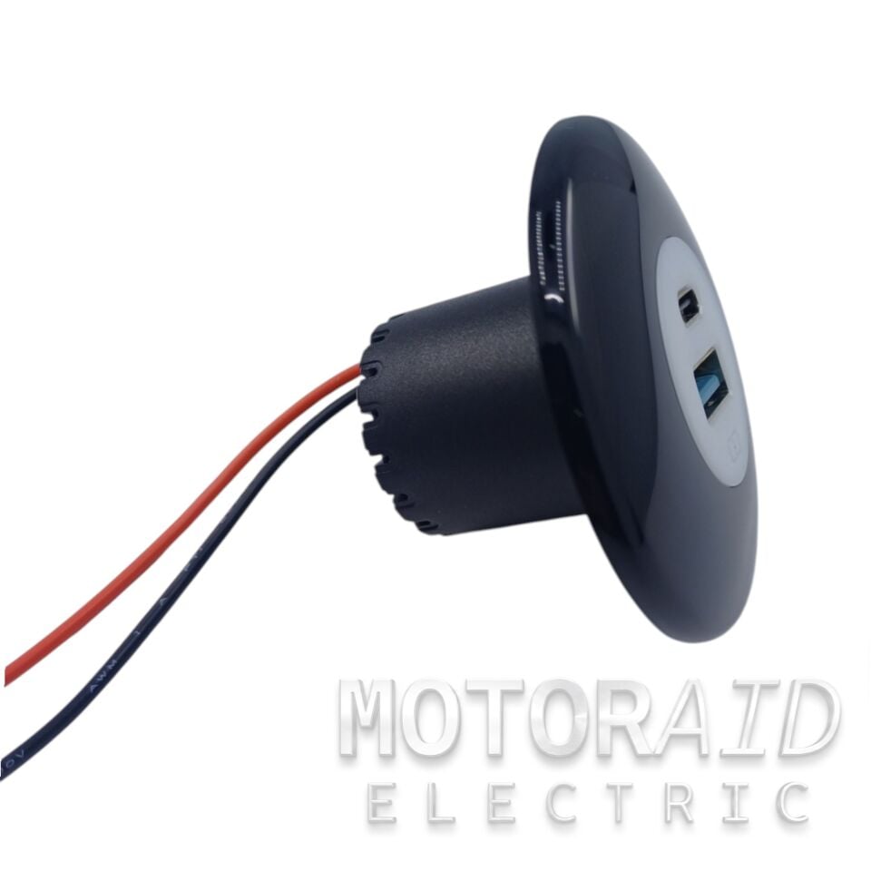 Gömme Montaj USB + Type-C Hızlı Şarj Soketi (Karavan. Tekne. Otobüs. Mobilya - 12V/24V) MT-UP11