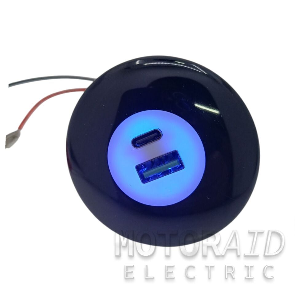 Gömme Montaj USB + Type-C Hızlı Şarj Soketi (Karavan, Tekne, Otobüs, Mobilya - 12V/24V) MT-UP11