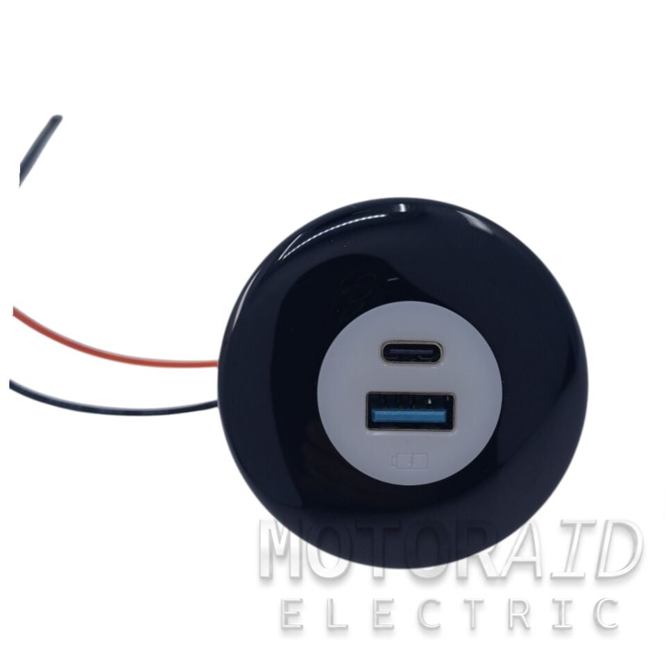 Gömme Montaj USB + Type-C Hızlı Şarj Soketi (Karavan. Tekne. Otobüs. Mobilya - 12V/24V) MT-UP11