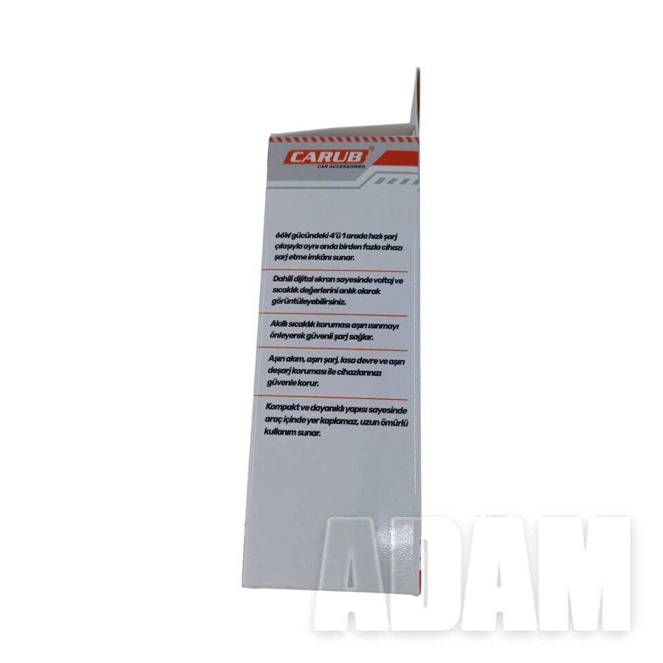 Voltmetreli Çakmak Şarj Cihazı 12V 24V DC USB QC3.0 Type-C PD (QC 3.0)