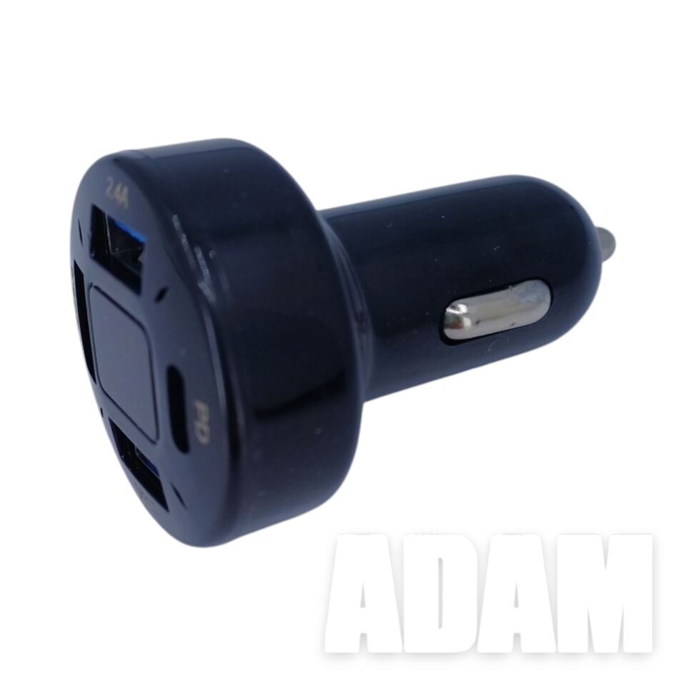 Voltmetreli Çakmak Şarj Cihazı 12V 24V DC USB QC3.0 Type-C PD (QC 3.0)