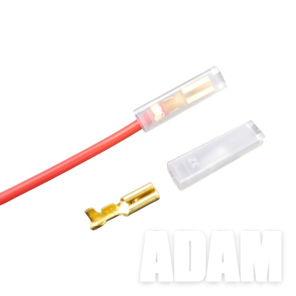 100 Adet R Tipi 2.8 Kablo Ucu Dişi Fiş Kılıfı Kilitli Tırnaklı Pa66 (2,8 mm)