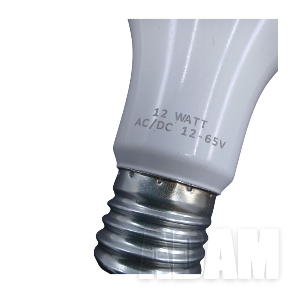 12V 24V AC/DC E27 Beyaz Işık LED Ampul 12W