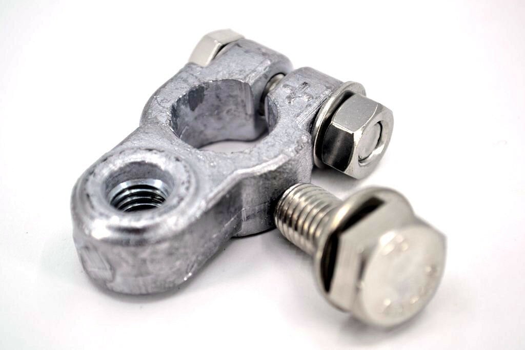 Ağır Hizmet Man Tipi Kurşun Akü Kutup Başı Artı A2-70 Krom Civata Somun