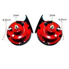 Üniversal Dadat Salyangoz Korna Takımı 12V Şaseli Tek Fiş