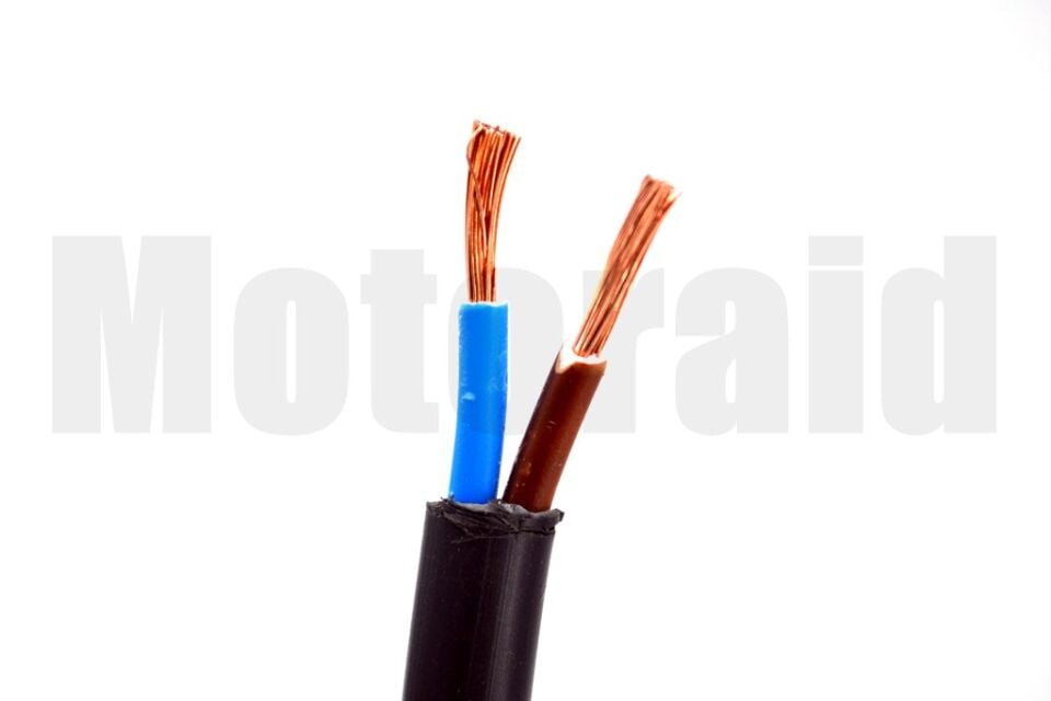 2x2,5 TTR Siyah Bakır Kablo 1 Metre