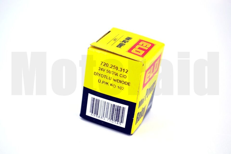 24V 50/30A Diyotlu Güç Rölesi 5 Fişli NO 50A / NC 30A Changeover