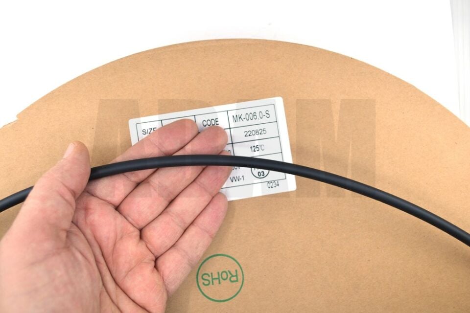 100 Metre 6mm Siyah Isı İle Daralan Makaron Isıyla MT-M6S