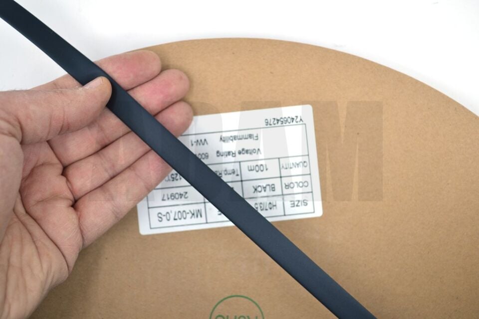 100 Metre 7mm Siyah Isı İle Daralan Makaron Isıyla MT-M7S