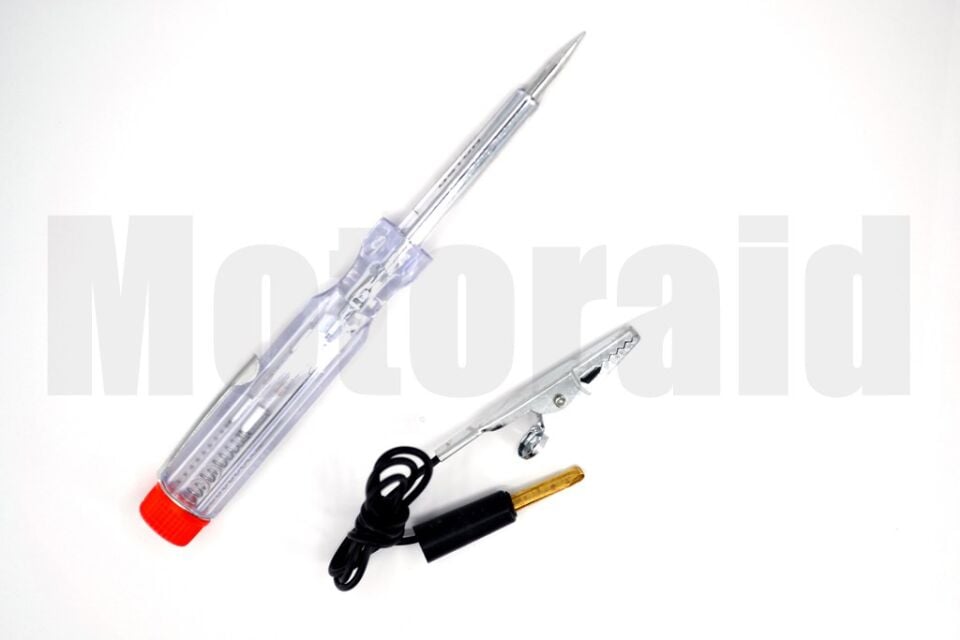 Plastik Oto Elektrik Kontrol Kalemi Işıklı Test 12V 24V Uyumlu 45cm Kablolu