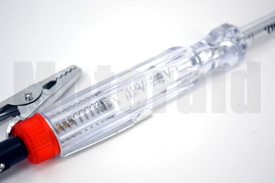 Plastik Oto Elektrik Kontrol Kalemi Işıklı Test 12V 24V Uyumlu 45cm Kablolu