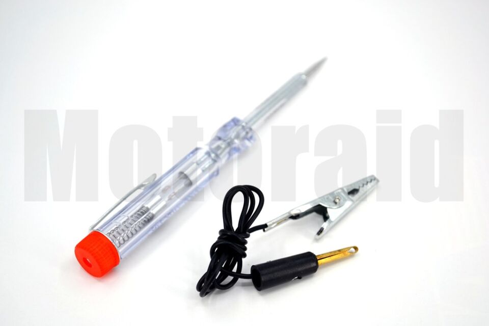 Plastik Oto Elektrik Kontrol Kalemi Işıklı Test 12V 24V Uyumlu 45cm Kablolu