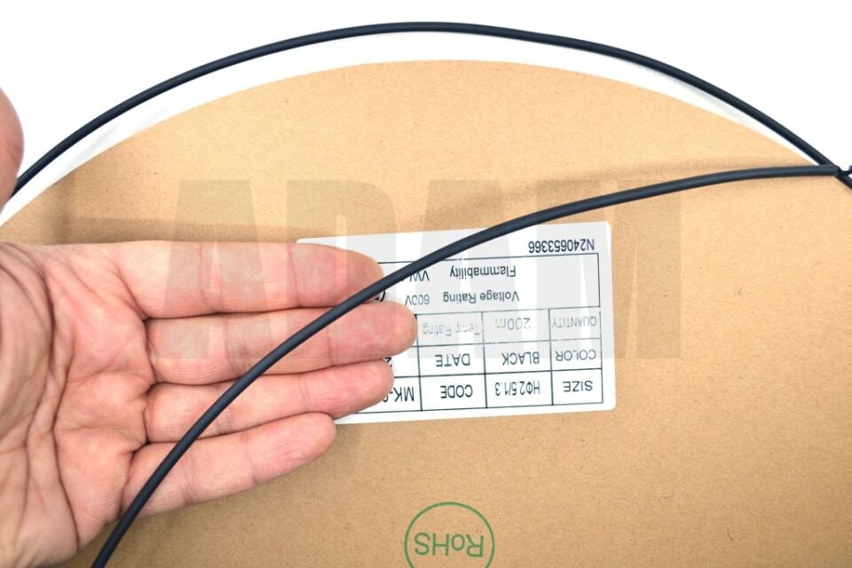 200 Metre 2,4mm Siyah Isı İle Daralan Makaron Isıyla MT-M2.4S