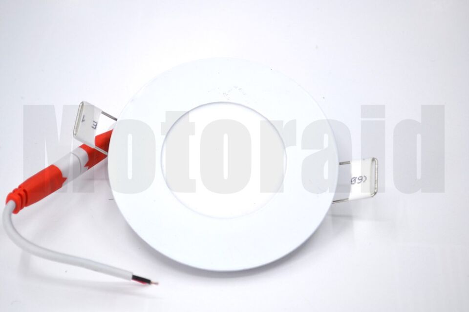 2 Adet Beyaz Işık 3W 12V Tavan Lamba Karavan Kabin Yuvarlak Aluminyum Gövde