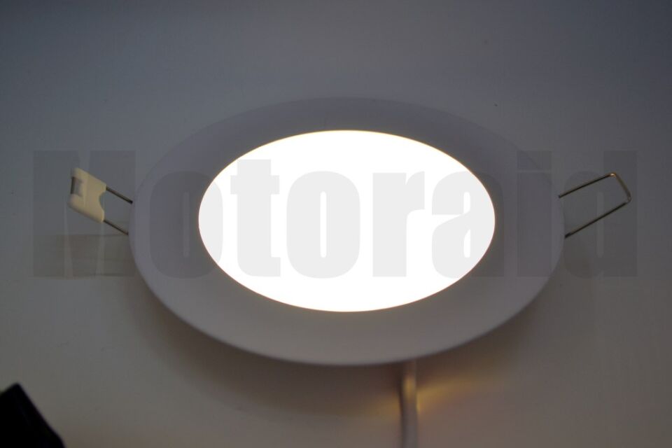 2 Adet Beyaz Işık 6W 12V Tavan Lamba Karavan Kabin Yuvarlak Aluminyum Gövde