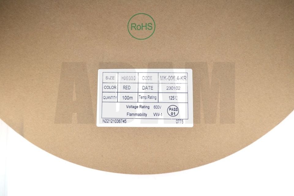 100 Metre 6,4mm Kırmızı Isı İle Daralan Makaron Isıyla MT-M6.4K