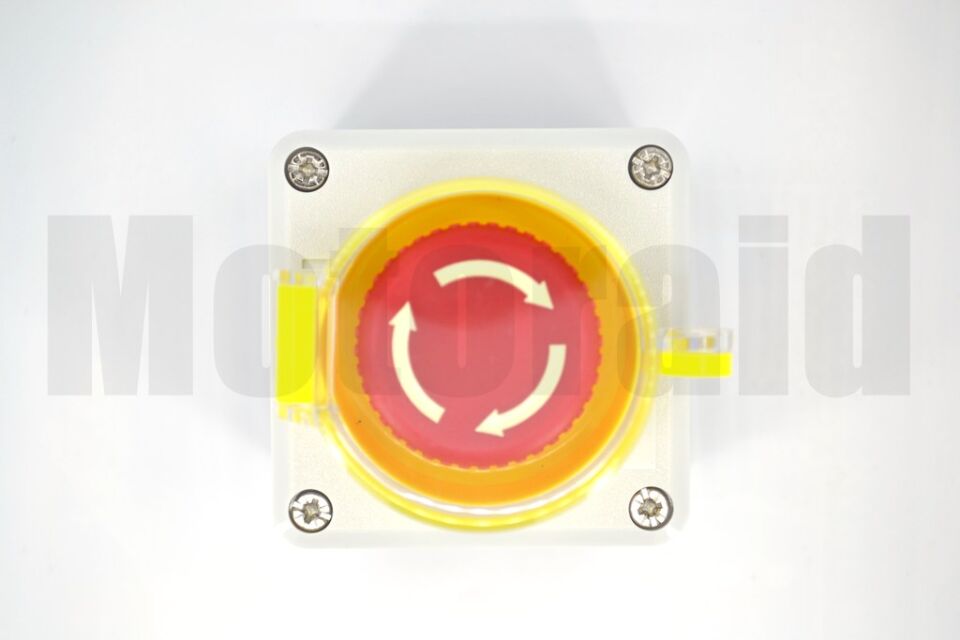 Kutulu kapaklı Acil Stop Bas Çevir Kırmızı Anahtar Buton 2NC