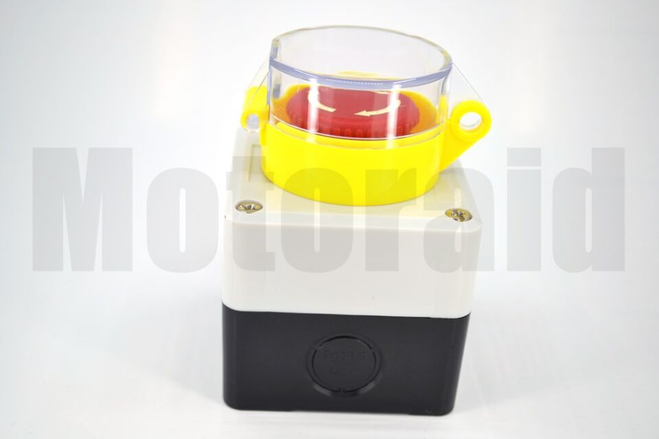 Kutulu kapaklı Acil Stop Bas Çevir Kırmızı Anahtar Buton 2NC