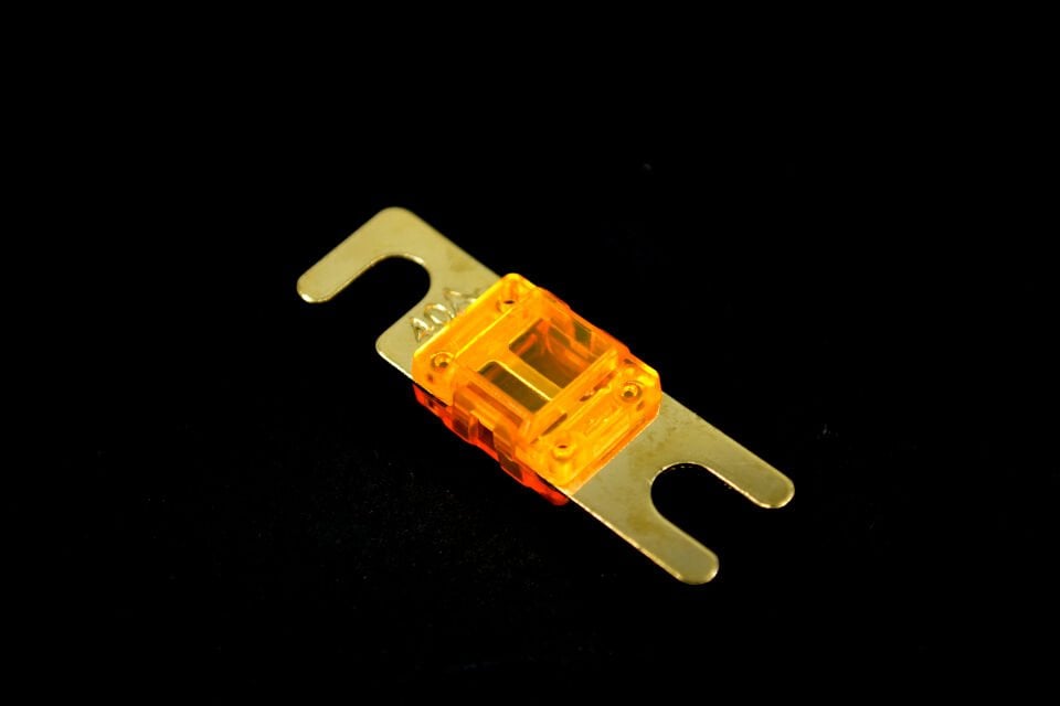 40A Midival Sigorta Şeffaf Gövde Gold Kaplama Turuncu