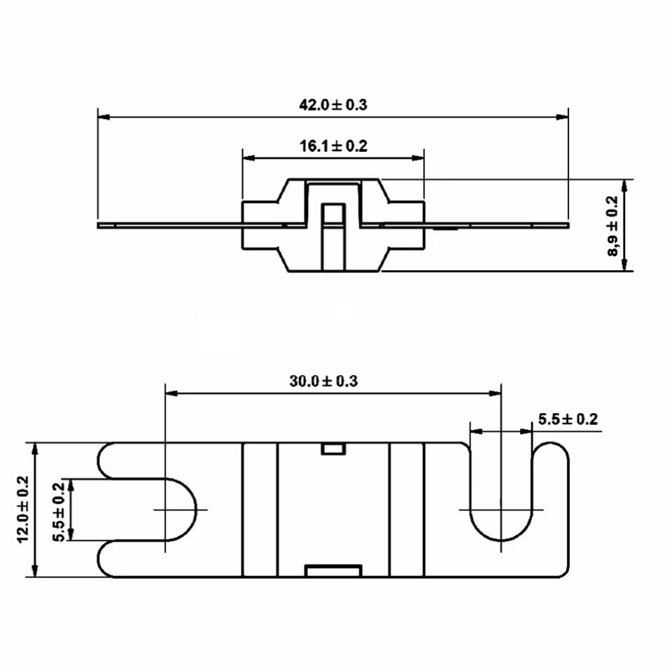 40A Midival Sigorta Şeffaf Gövde Gold Kaplama Turuncu