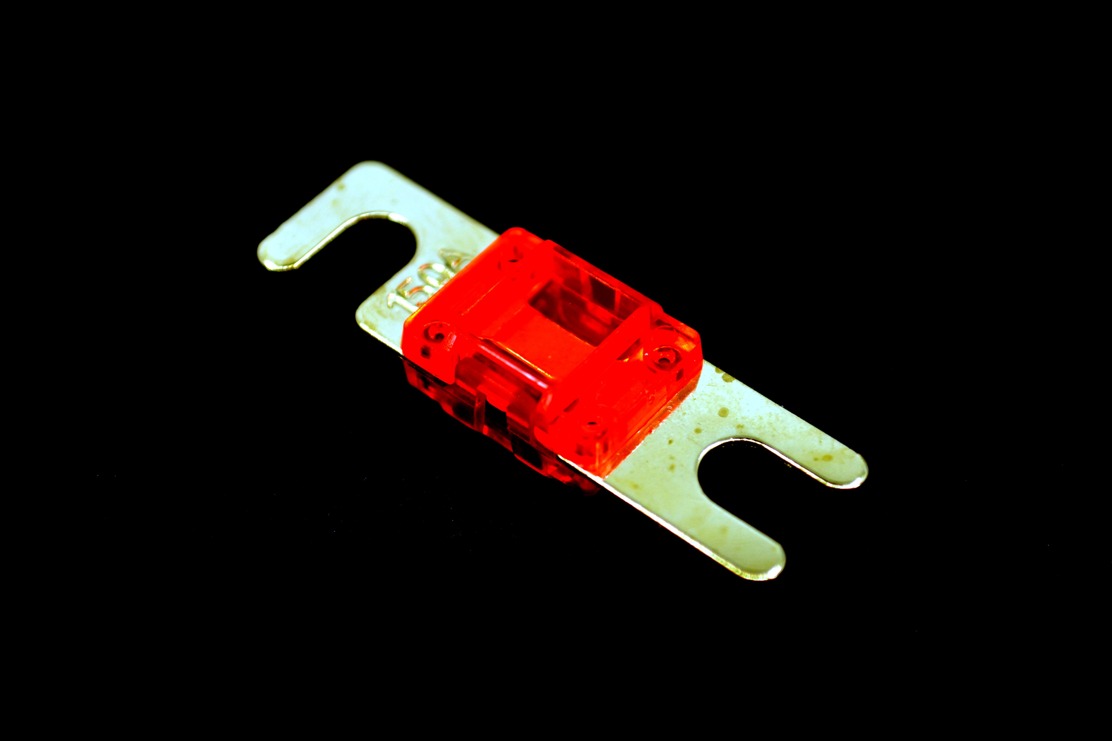 150A Midival Sigorta Şeffaf Gövde Gold Kaplama Kırmızı