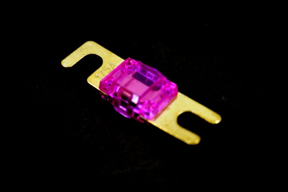 175A Midival Sigorta Şeffaf Gövde Gold Kaplama Mor