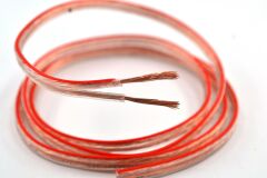 2X0,75mm² Bitişik Hoparlör Kablosu Şeffaf