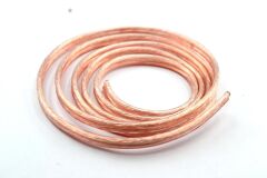 2X0,75mm² Bitişik Hoparlör Kablosu Şeffaf