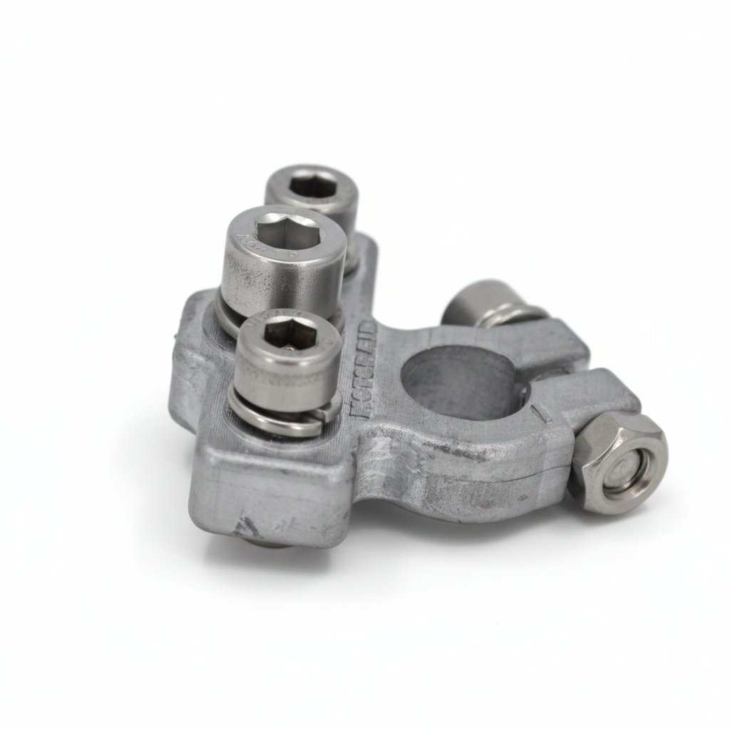 Üç Yollu Marine (-) Eksi Akü Kutup Başı Terminali Kurşun Gövde - Paslanmaz İmbus Cıvatalı