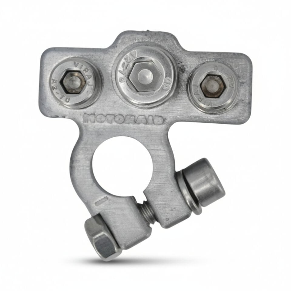 Üç Yollu Marine (-) Eksi Akü Kutup Başı Terminali Kurşun Gövde - Paslanmaz İmbus Cıvatalı