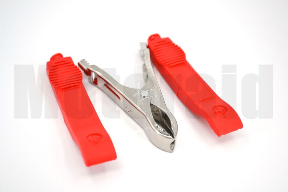 Mini Tam İzole Krokodil Pense Takviye Maşa (+) Kırmızı Max 6mm² Kablo
