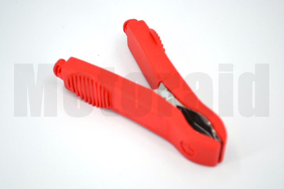 Mini Tam İzole Krokodil Pense Takviye Maşa (+) Kırmızı Max 6mm² Kablo