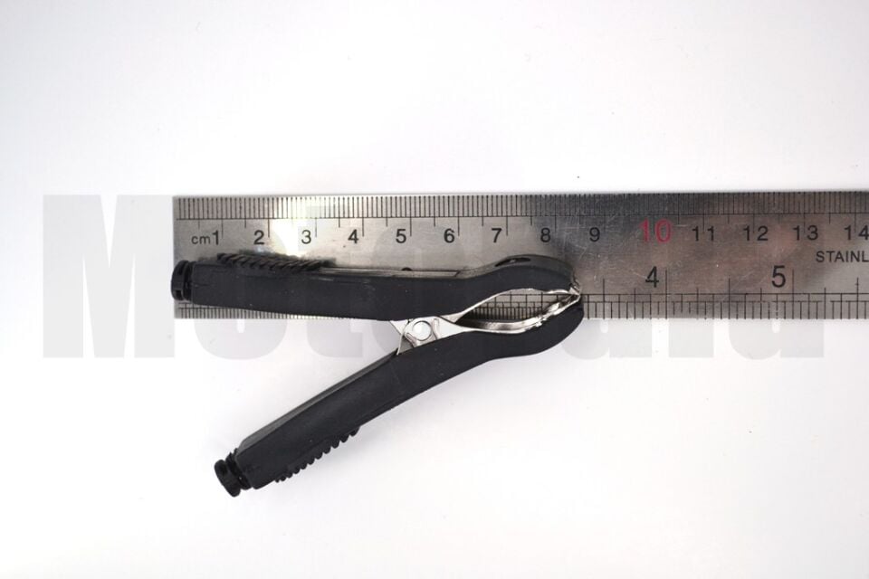 Mini Tam İzole Krokodil Pense Takviye Maşa (-) Siyah Max 6mm² Kablo