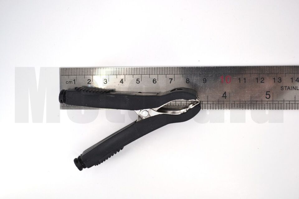 Mini Tam İzole Krokodil Pense Takviye Maşa (-) Siyah Max 6mm² Kablo